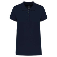 KARIBAN Női galléros piké póló, rövid ujjú, Kariban KA255, Navy-XS női póló