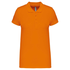 KARIBAN Női galléros piké póló, rövid ujjú, Kariban KA255, Orange-L