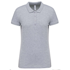 KARIBAN Női galléros piké póló, rövid ujjú, Kariban KA255, Oxford Grey-L női póló