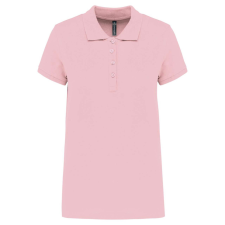 KARIBAN Női galléros piké póló, rövid ujjú, Kariban KA255, Pale Pink-M női póló