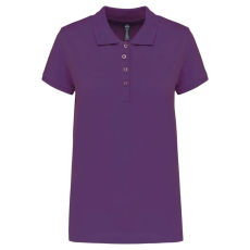 KARIBAN Női galléros piké póló, rövid ujjú, Kariban KA255, Purple-XS