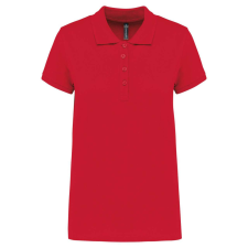 KARIBAN Női galléros piké póló, rövid ujjú, Kariban KA255, Red-3XL női póló