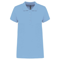 KARIBAN Női galléros piké póló, rövid ujjú, Kariban KA255, Sky Blue-M
