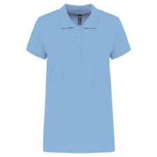 KARIBAN Női galléros piké póló, rövid ujjú, Kariban KA255, Sky Blue-XS női póló
