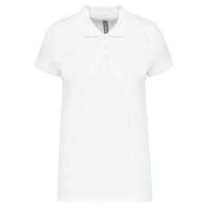 KARIBAN Női galléros piké póló, rövid ujjú, Kariban KA255, White-2XL
