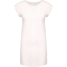 KARIBAN Női hosszú pólóruha, rövid ujjú, Kariban KA388, Off White-L/XL női póló