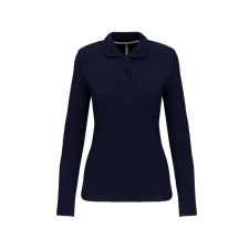 KARIBAN Női hosszú ujjú galléros piké póló, Kariban KA244, Navy-2XL női póló