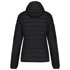 KARIBAN Női kapucnis bélelt meleg és ultrakönnyű kabát , Kariban KA6111, Black-XL