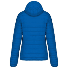 KARIBAN Női kapucnis bélelt meleg és ultrakönnyű kabát , Kariban KA6111, Light Royal Blue-S női dzseki, kabát