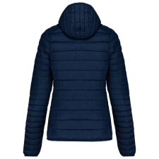 KARIBAN Női kapucnis bélelt meleg és ultrakönnyű kabát , Kariban KA6111, Navy-S női dzseki, kabát