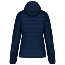 KARIBAN Női kapucnis bélelt meleg és ultrakönnyű kabát , Kariban KA6111, Navy-XL női dzseki, kabát