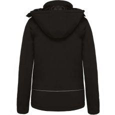 KARIBAN Női kapucnis, bélelt softshell kabát, Kariban KA651, Black-XL