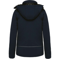 KARIBAN Női kapucnis, bélelt softshell kabát, Kariban KA651, Navy-S