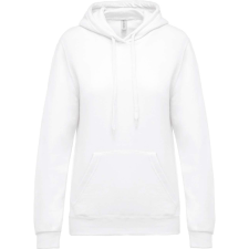 KARIBAN Női kapucnis pulóver, Kariban KA473, White-XS női pulóver, kardigán