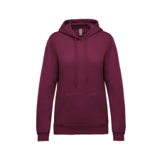 KARIBAN Női kapucnis pulóver, Kariban KA473, Wine-2XL női pulóver, kardigán