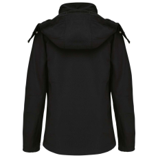 KARIBAN Női kapucnis softshell dzseki, Kariban KA414, Black-3XL