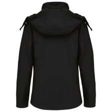 KARIBAN Női kapucnis softshell dzseki, Kariban KA414, Black-L női dzseki, kabát