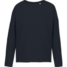 KARIBAN Női laza szabású környakas pulóver, Kariban KA471, Navy-L/XL női pulóver, kardigán
