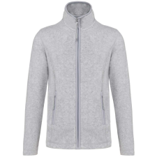 KARIBAN Női MAUREEN cipzáras polár pulóver, Kariban KA907, Ash Heather-2XL női pulóver, kardigán