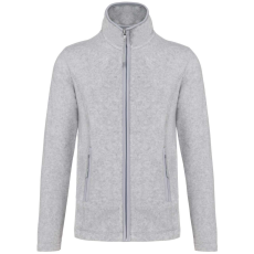 KARIBAN Női MAUREEN cipzáras polár pulóver, Kariban KA907, Ash Heather-4XL