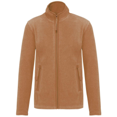 KARIBAN Női MAUREEN cipzáras polár pulóver, Kariban KA907, Camel Heather-S