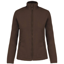 KARIBAN Női MAUREEN cipzáras polár pulóver, Kariban KA907, Chocolate-4XL női pulóver, kardigán