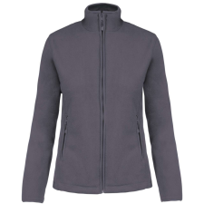 KARIBAN Női MAUREEN cipzáras polár pulóver, Kariban KA907, Convoy Grey-2XL női pulóver, kardigán