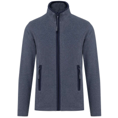 KARIBAN Női MAUREEN cipzáras polár pulóver, Kariban KA907, French Navy Heather-S