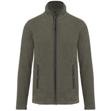 KARIBAN Női MAUREEN cipzáras polár pulóver, Kariban KA907, Green Marble Heather-3XL női pulóver, kardigán