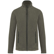 KARIBAN Női MAUREEN cipzáras polár pulóver, Kariban KA907, Green Marble Heather-4XL