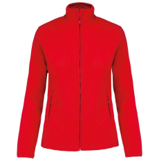 KARIBAN Női MAUREEN cipzáras polár pulóver, Kariban KA907, Red-4XL