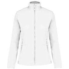 KARIBAN Női MAUREEN cipzáras polár pulóver, Kariban KA907, White-L női pulóver, kardigán