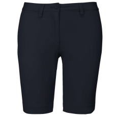 KARIBAN Női mosott hatású bermuda, Kariban KA751, Dark Navy-38