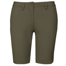 KARIBAN Női mosott hatású bermuda, Kariban KA751, Light Khaki-48
