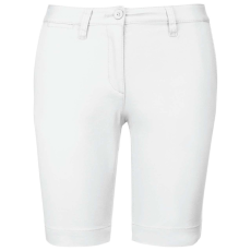 KARIBAN Női mosott hatású bermuda, Kariban KA751, White-46