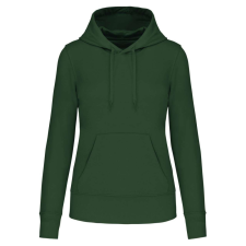 KARIBAN Női organikus kapucnis pulóver, Kariban KA4028, Forest Green-XL női pulóver, kardigán