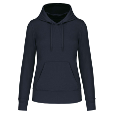 KARIBAN Női organikus kapucnis pulóver, Kariban KA4028, Navy-2XL