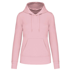 KARIBAN Női organikus kapucnis pulóver, Kariban KA4028, Pale Pink-M