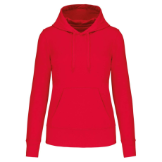 KARIBAN Női organikus kapucnis pulóver, Kariban KA4028, Red-L