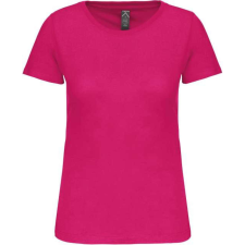 KARIBAN Női organikus kereknyakú rövid ujjú póló, Kariban KA3026IC, Fuchsia-L női póló
