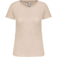 KARIBAN Női organikus kereknyakú rövid ujjú póló, Kariban KA3026IC, Light Sand-XL