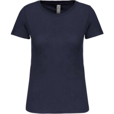KARIBAN Női organikus kereknyakú rövid ujjú póló, Kariban KA3026IC, Navy-2XL