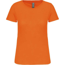 KARIBAN Női organikus kereknyakú rövid ujjú póló, Kariban KA3026IC, Orange-2XL női póló