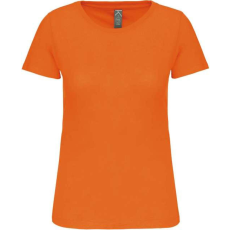 KARIBAN Női organikus kereknyakú rövid ujjú póló, Kariban KA3026IC, Orange-M