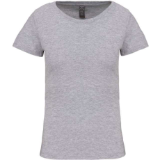 KARIBAN Női organikus kereknyakú rövid ujjú póló, Kariban KA3026IC, Oxford Grey-2XL