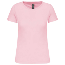 KARIBAN Női organikus kereknyakú rövid ujjú póló, Kariban KA3026IC, Pale Pink-XS