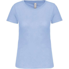 KARIBAN Női organikus kereknyakú rövid ujjú póló, Kariban KA3026IC, Sky Blue-2XL női póló