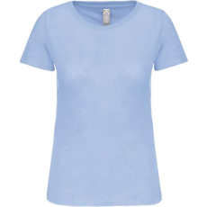 KARIBAN Női organikus kereknyakú rövid ujjú póló, Kariban KA3026IC, Sky Blue-XL