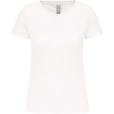 KARIBAN Női organikus kereknyakú rövid ujjú póló, Kariban KA3026IC, White-M