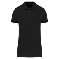 KARIBAN Női organikus piké pamut póló KA2026, Black-XS